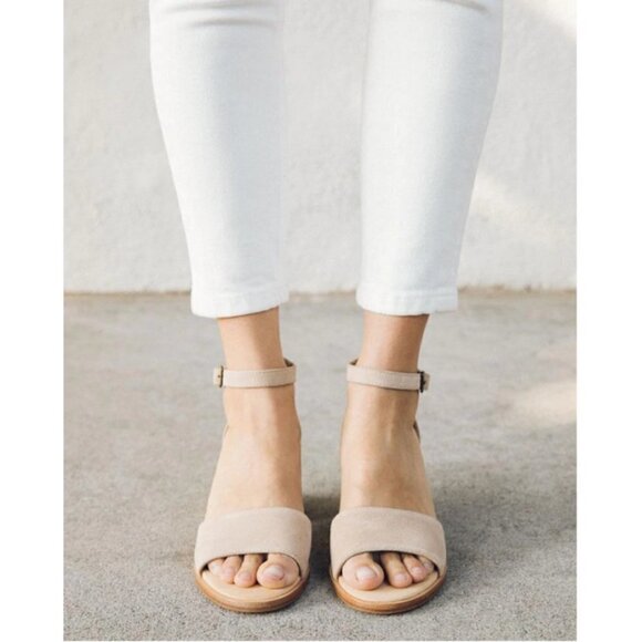 💕SOLUDOS💕 Capri Mid Heel Sandal ~ Sand Light Beige Neutral Espadrille 11 NWT - Picture 5 of 16